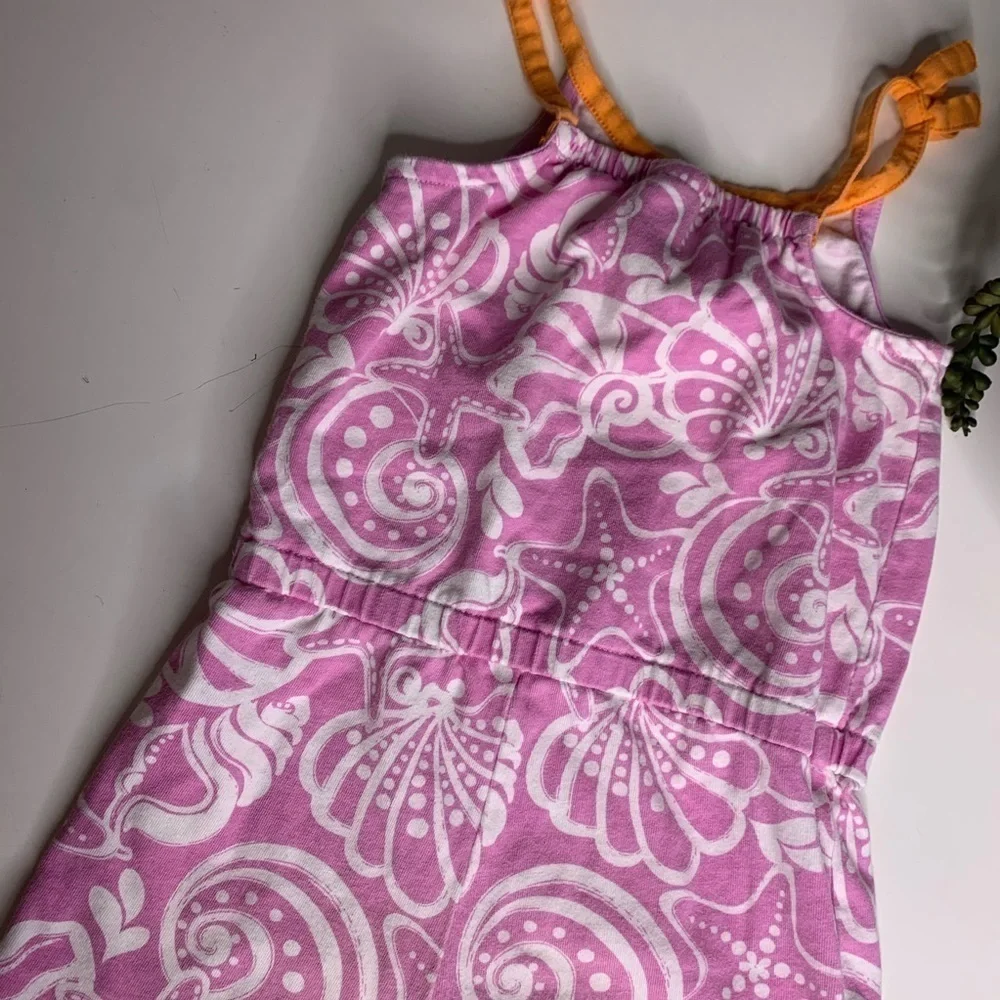Gymboree Cotton Pink Ocean Mermaid Romper Girl 5 casual clothes